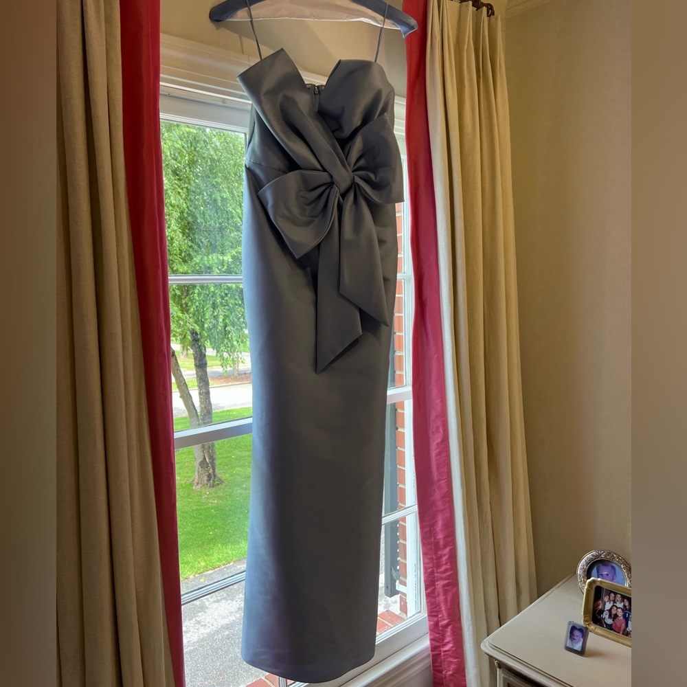 Badgley Mischka Strapless Light Blue Dress - Picture 7 of 9
